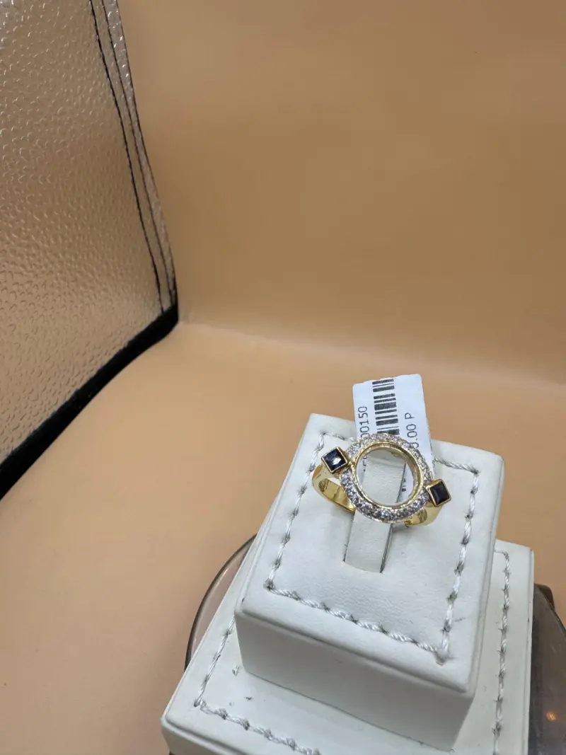 خاتم الماس مع حجر الزفير